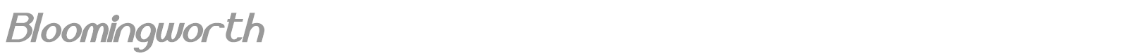 Bloomingworth font preview